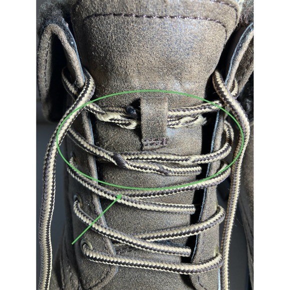 Cliffs by White Mountain Women's Brown Faux Suede Knit Cuff Lace Up Boots Sz 6.5 - Picture 7 of 13